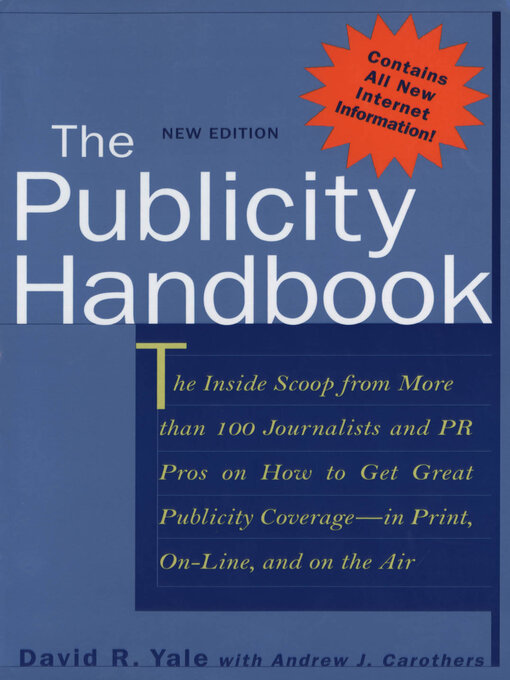 Title details for The Publicity Handbook by David R. Yale - Available